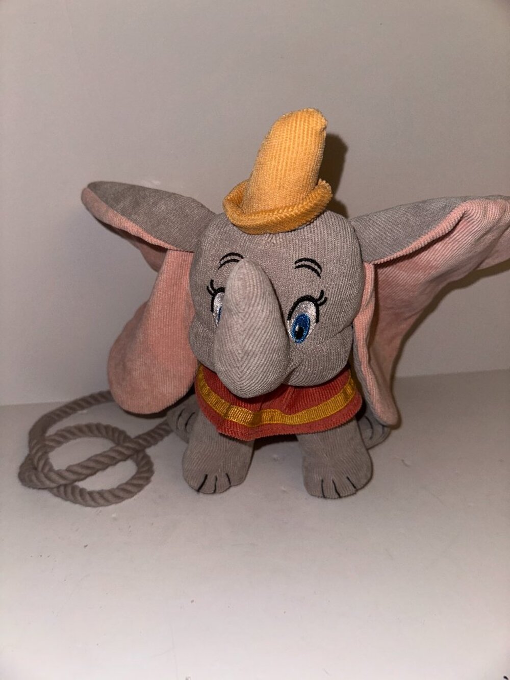Disney Baby Zara Dumbo Elephant Corduroy Crossbody Purse Bag Plush Kids Toy